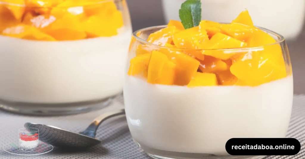 Mousse de gelatina com creme